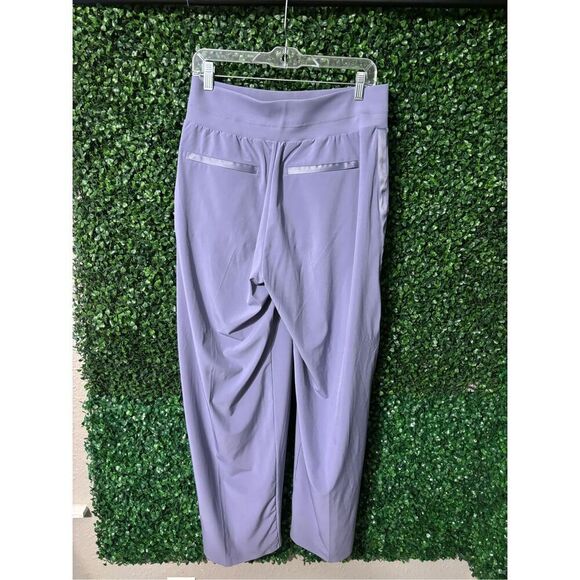 Athleta Pants Womens 14 Nolita Wide Leg Tempest Violet High Rise Side Stripe Poc - Picture 4 of 7